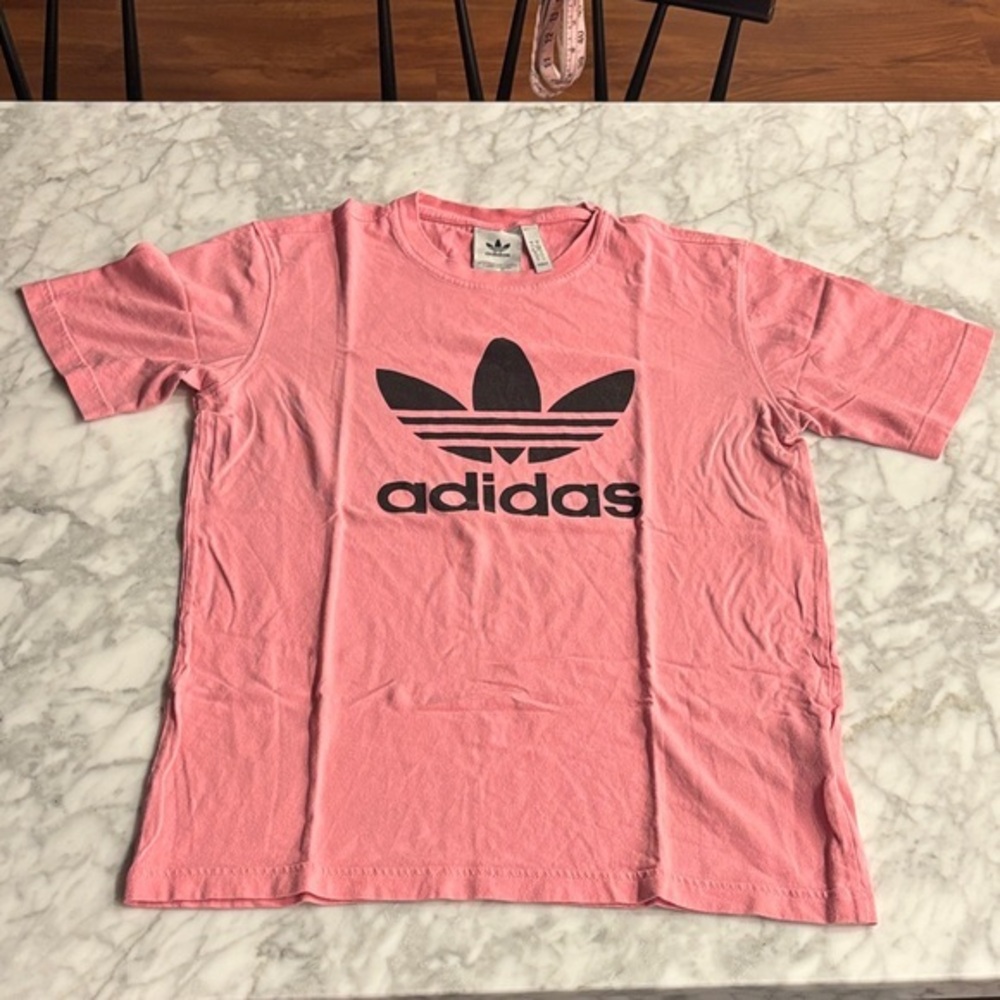 Adidas Pink Tee with Black Logo